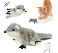 Starnearby Interactive Flying Bird Cat Toy - Automatic Flapping Wings With Catnip for Indoor Cats to Bite and Chew (C)
