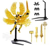 Starnearby T13 Action Figure, Assembly Completed 13CM 3D Printed Lucky 13 Titan 13 Action Figure with Wings 4 Weapons & 6 Hands Sets, Dummy 13 Multi-Jointed Movable Robot 13, Home Desk Decoration