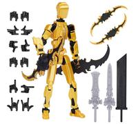 Starnearby T13 Action Figure, Assembly Completed 13CM 3D Printed Titan 13 Action Figure Dummy 13 with 5 Weapons & 6 Hands Sets, Kids' Play Action Figures for Collectors Desktop Decorations