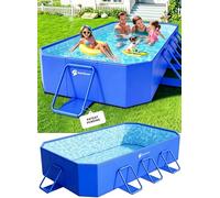 StarOcean Foldable Pool, Large Non-Inflatable Swimming Pool Kids,90x50x20 | 2026 Collapsible Pools for Kids,Adult Hard Plastic Shell, Oversized Thickened,Portable Folding Kids Pools for Backyard