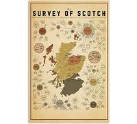 Starotore Wine Knowledge Metal Tin Sign Vintage The Survey Of Scotch Whiskies Poster Bar Club Kitchen Restaurant Home Room Wall Decor Art Plaque 8x12 Inches