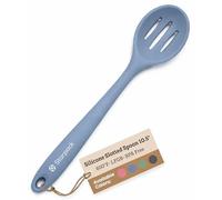 Starpack 'Let it Drain' Silicone Slotted Spoon (10.6 Inches) - Small Spoon with Slots for Cooking Heat Resistant to 600°F - Silicone Slotted Serving Spoons, Non Stick Cooking Spoons with Slots