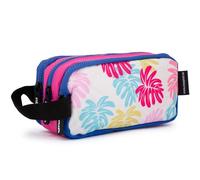 Starplast School Pencil Case, 3 Zips, 3 Compartments, Large Capacity, Multi-purpose, for School, Work, University Use - PATTERNS LINE, Model 9, School Backpacks