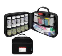 StarPlus2 Large Padded Pill Bottle Organizer with Emergency Card, Medicine Bag, Case, Carrier for Medications, Vitamins, and Medical Supplies - Travel Medicine Organizer, Home Storage Med Bag - Black