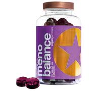 Starpowa Meno Balance Menopause Gummies for Women - Help with Hormone Balance, Hot Flushes & Sleep - Support Energy, Mood & Skin - Plant-Based, Gluten-Free, Low Sugar - Blackcurrant, 60 Chews