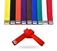 Starpro Martial Arts Training Belt for Karate Judo BJJ Taekwondo - Durable Cotton Polyester Blend for Kids & Adults - Vibrant Colors Red
