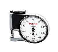 Starrett 1010RZ Dial Indicator Pocket Gage, 0.25" Stem Dia., White Dial, 0-100 Reading, 0-0.275" Range, 0.001" Graduation
