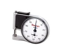 Starrett 1010Z Dial Indicator Pocket Thickness Gage, 0.25" Stem Dia., White Dial, 0-100 Reading, 0-0.375" Range, 0.001" Graduation