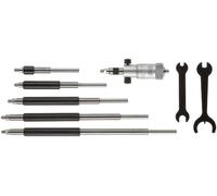 Starrett 124MA Solid-Rod Vernier Inside Micrometers Set, 50-200 mm Range, 0.01 mm Graduation, +/-0.003" Accuracy, Without Case