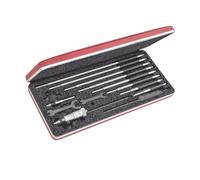 Starrett 124MBZ Solid-Rod Vernier Inside Micrometers Set, 50-300 mm Range, 0.01 mm Graduation, +/-0.003" Accuracy, With Case