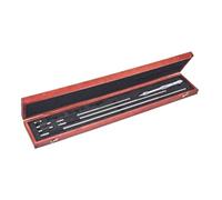 Starrett 124MCZ Solid-Rod Vernier Inside Micrometers Set, 200-800 mm Range, 0.01 mm Graduation, +/-0.003" Accuracy, With Case