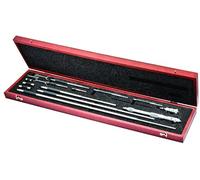 Starrett 124MDZ Solid-Rod Vernier Inside Micrometer Set, 50-800 mm Range, 0.01 mm Graduation, +/-0.003" Accuracy, With Case
