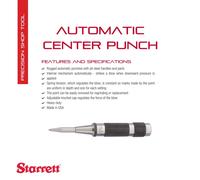 Starrett 18C Automatic Centre Punch Heavy-Duty With Adjustable Stroke, 5-1/4" Length, 11/16" Diameter
