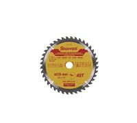 Starrett 235mm TCT Circular Saw Blade for Wood, 40-Tooth, 16/19/25mm Bore
