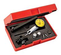 Starrett 3809MAC Dial Test Indicator with Dovetail Mount,4 Attachments, and 2 Extra Contacts, 32mm Yellow Dial, 0.8mm Range, 0.01mm Graduation