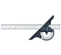 Starrett 491ME-300 Reversible Bevel Protractor With Black Wrinkle Finish, 300mm And 11-3/4" Size