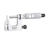 Starrett 577MXP Micrometre, Plain Thimble, Carbide Faces, 0-25mm Range, 0.01mm Graduation, Full Finish Tapered Frame