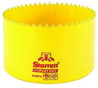 Starrett HSS Bi-Metal Hole Saw - FCH0438 Fast Cut Extra Cobalt Hole Saw - For Stainless Mild Sheet Wood Plastic Various Materials - 111mm