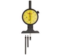 Starrett 644MJZ 644M Series Dial Depth Gauge, Indicator Type, 0-75mm Range, 0.01mm Graduation, with Case, 1 GRAD for first 2 1/2 REVS Accuracy