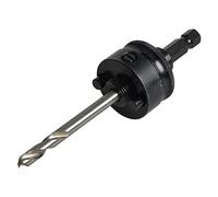 Starrett A10E Hole Saws Arbor - 32-210mm Quick Hitch Screw Thread Hex Shank Arbor with 6.35mm High Speed Pilot Drill Bit - Quick Change Mandrel