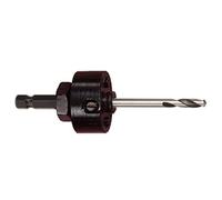 Starrett A17-38E Hole Saws Arbor - 8.75mm (11/32”) Hex Shank Arbor for 32 - 210mm Holesaws with Extra Length High Speed Steel Drill Bit - Quick Change Mandrel