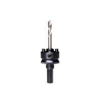 Starrett A2 Hole Saws Arbor - 32-210mm Quick Hitch Screw Thread Hex Shank Arbor with 6.35mm High-Speed Steel Pilot Drill - Quick Change Mandrel