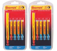 Starrett Assorted Metal Cutting Jigsaw Blade Set - 5-Pieces - Various Lengths & TPI - Unified Shank Bi-Metal Saw Blade Set - BU3 (Pack of 2)