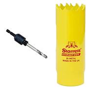 Starrett AY1451 A4 Arbor Fits Hole Saws 14-30mm 9/16-inch - 1.3/16-inch and Shank Size 6.5mm 1/4-inch Hex & FCH2532 Bi Metal Fast Cut Hole Saw, 20mm