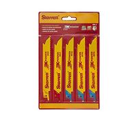 Starrett Bi-Metal Reciprocating Saw Blades Assortment Pack - SB6-A - WOOD, METAL and MULTI-USE CUTTING (5 Blades)