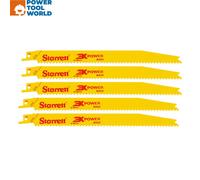 Starrett BT96-5 Bi-Metal Wood Reciprocating Saw Blade 228mm 6 TPI x5 Pcs