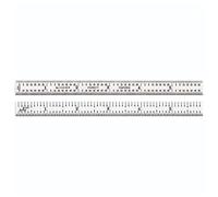 Starrett C303SR-6 Semi-Flexible Steel Rule With Inch Graduations, 3R Style Graduations, 6" Length, 3/4" Width, 1/50" Thickness