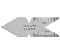 Starrett C398M Metric Standard 60 Degree Centre Gauge, Satin Chrome Finish