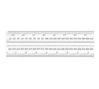 Starrett C636-500 Spring Tempered Steel Rule With Millimetre And Inch Graduations, 500mm Length, 29mm Width, 1.2mm Thickness