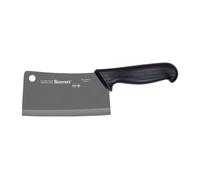 Starrett Chef's Butcher's Cleaver Knife - BKB509-6 Wide Rectangular 6" (150mm) Professional Kitchen Knife - Black Handle