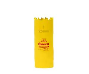 Starrett Deep Cut Hole Saw - DCH0100 Heavy Duty Bi-Metal with Extra Cobalt HSS Teeth - For Metals Wood Cast Iron Fibreglass Plastic Materials - 25mm