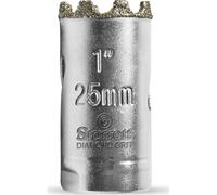 Starrett Diamond Grit Hole Saw - D0100 Ceramic and Tile Drill Cutter - For Brick Glass Marble Slate Stone Porcelain - 25mm (1 inch)