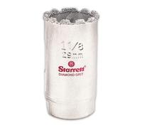 Starrett Diamond Grit Hole Saw - Ideal for Drilling Small Diameter Holes - 1-1/8"""" Diameter 1-5/8"""" Cutting Depth 1/2-20 Thread Size XA1 Arbor Si