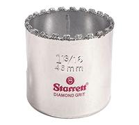 Starrett Diamond Grit Hole Saw - Ideal for Drilling Small Diameter Holes - 1-13/16" Diameter, 1-5/8" Cutting Depth, 5/8-18 Thread Size, A2/A10 Arbor, Silver - KD1136-N