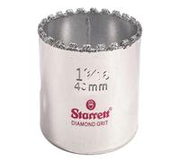 Starrett Diamond Grit Hole Saw - Ideal for Drilling Small Diameter Holes - 1-9/16"""" Diameter 1-5/8"""" Cutting Depth 5/8-18 Thread Size A2/A10 Arbor