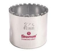 Starrett Diamond Grit Hole Saw - Ideal for Drilling Small Diameter Holes - 2-1/16"""" Diameter 1-5/8"""" Cutting Depth 5/8-18 Thread Size A2/A10 Arbor