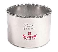 Starrett Diamond Grit Hole Saw - Ideal for Drilling Small Diameter Holes - 2-1/2" Diameter, 1-5/8" Cutting Depth, 5/8-18" Thread Size, XA2/XA10 Arbor Type, Silver - KD0212-N