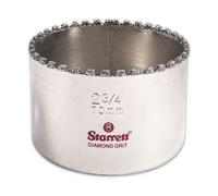 Starrett Diamond Grit Hole Saw - Ideal for Drilling Small Diameter Holes - 2-3/4"""" Diameter 1-5/8"""" Cutting Depth 5/8-18 Thread Size XA2/XA10 Arbo