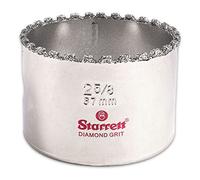 Starrett Diamond Grit Hole Saw - Ideal for Drilling Small Diameter Holes - 2-5/8" Diameter, 1-5/8" Cutting Depth, 5/8-18" Thread Size, XA2/XA10 Arbor Type, Silver - KD0258-N
