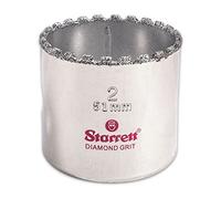 Starrett Diamond Grit Hole Saw - Ideal for Drilling Small Diameter Holes - 2" Diameter, 1-5/8" Cutting Depth, 5/8-18 Thread Size, XA2/XA10 Arbor Type, Silver - KD0200-N