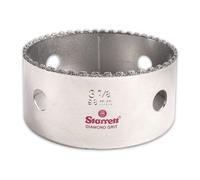 Starrett Diamond Grit Hole Saw - Ideal for Drilling Small Diameter Holes - 3-7/8" Diameter, 1-5/8" Cutting Depth, 5/8-18" Thread Size, A2/A10 Arbor, S