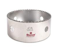 Starrett Diamond Grit Hole Saw - Ideal for Drilling Small Diameter Holes - 4-1/8"""" Diameter 1-5/8"""" Cutting Depth 5/8-18 Thread Size A2/X10 Arbor