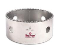 Starrett Diamond Grit Hole Saw - Ideal for Drilling Small Diameter Holes - 4" Diameter, 1-5/8" Cutting Depth, 5/8-18 Thread Size, XA2/XA10 Arbor Type,