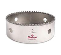 Starrett Diamond Grit Hole Saw - Ideal for Drilling Small Diameter Holes - 5" Diameter, 1-5/8" Cutting Depth, 5/8-18 Thread Size, XA2/XA10 Arbor Type,