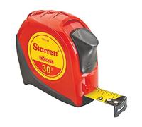 Starrett Exact KTX1-30-N ABS Plastic Case Red Measuring Pocket Tape, English Graduation Style, 30' Length, 1 Width, 0.0625 Graduation Interval by Starrett