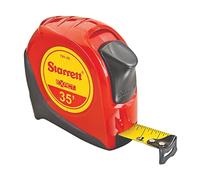 Starrett Exact KTX1-35-N ABS Plastic Case Red Measuring Pocket Tape, English Graduation Style, 35' Length, 1 Width, 0.0625 Graduation Interval by Starrett